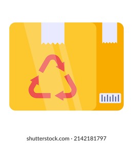 An editable design icon of carton