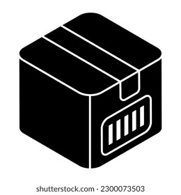 An editable design icon of carton