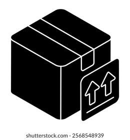 An editable design icon of carton