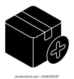 An editable design icon of carton