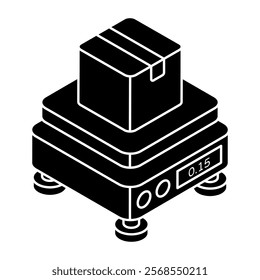 An editable design icon of carton