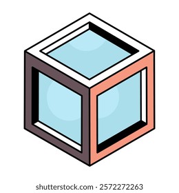 An editable design icon of carton