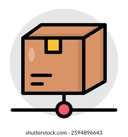 An editable design icon of carton