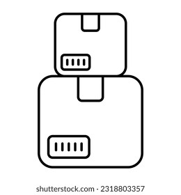 Ein bearbeitbares Design-Symbol für Kartons