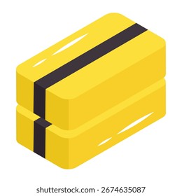 Um ícone de design editável de caixas