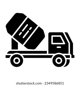 Editable design icon of cement mixer 
