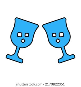 Editable design icon of cheers