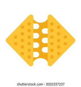 Editable Design Icon Of Cheesy Nachos

