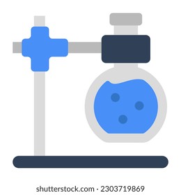 Un icono de diseño editable del matraz químico 
