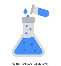 Un icono de diseño editable del matraz químico, vector de experimento 