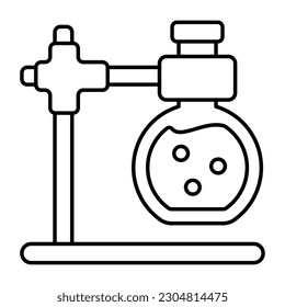 Un icono de diseño editable del matraz químico 