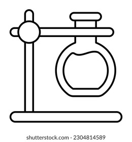 Un icono de diseño editable del matraz químico, vector de experimento 