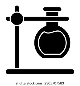 Un icono de diseño editable del matraz químico, vector de experimento 