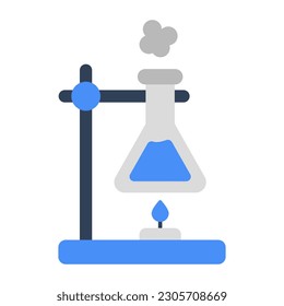 Un icono de diseño editable del matraz químico