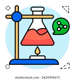 Un icono de diseño editable de frasco químico