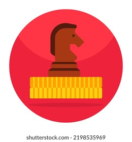 Icono de diseño editable del caballero del ajedrez 