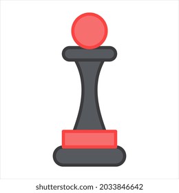 Un ícono de diseño editable del juego de ajedrez