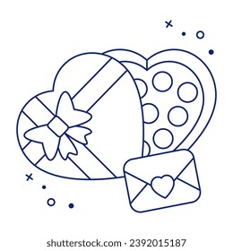 Bearbeitbares Design-Symbol für Schokoladenbox 

