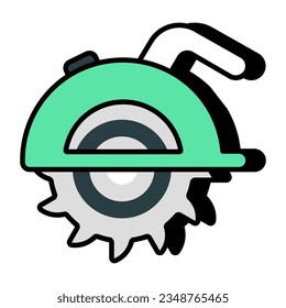 Bearbeitbares Design-Symbol der Kreissäge