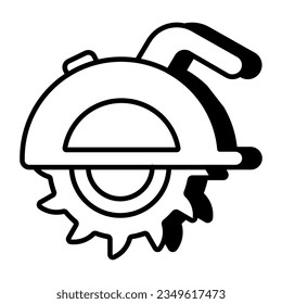 Bearbeitbares Design-Symbol der Kreissäge