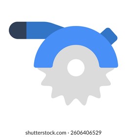 Editable design icon of circular saw