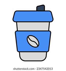 An editable design icon of coffee cup