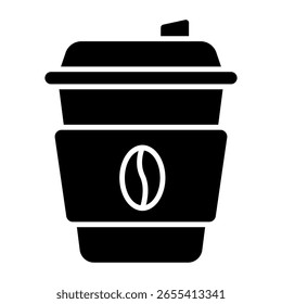 Un icono de diseño editable de la bebida de café