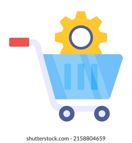 Icono de diseño editable de la gestión del comercio