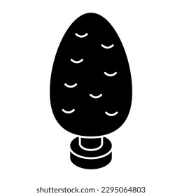 An editable design icon of conifer