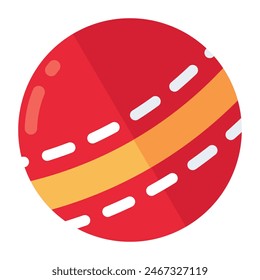 Editable design icon of cricket ball
