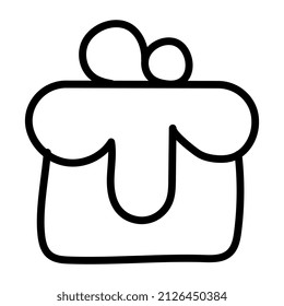 An editable design icon of cupcake


