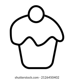 Ein bearbeitbares Design-Symbol für Cupcake

