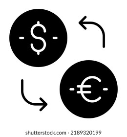 An editable design icon of currency exchange