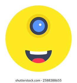 Editable design icon of cyclops Emoji