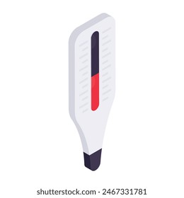 An editable design icon of digital thermometer