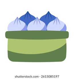 Editable design icon of dim sum