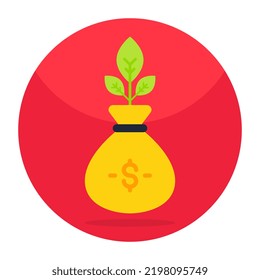 An editable design icon of dollar plant