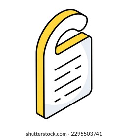 An editable design icon of door hanger knob