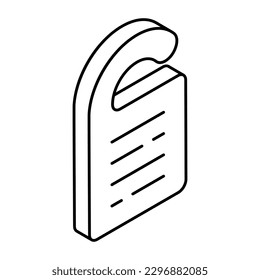An editable design icon of door hanger knob