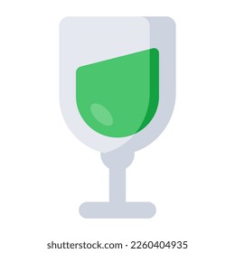 Un ícono de diseño editable del vaso de bebida 