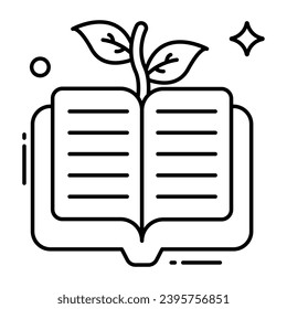 Icono de diseño editable del libro ecológico