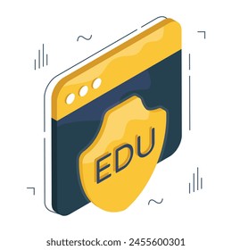 Icono de diseño editable del Sitio web educativo 


