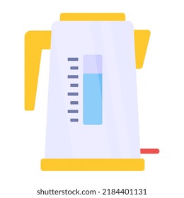 Un ícono de diseño editable del hervidor eléctrico