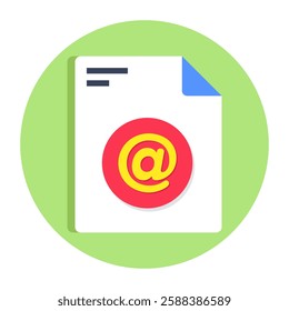 Editable design icon of email file