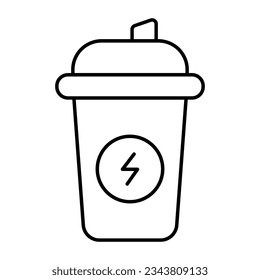 Un ícono de diseño editable de la bebida energética 