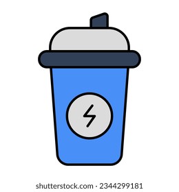 Ein bearbeitbares Design-Symbol für Energiegetränke 