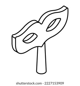 An editable design icon of eye prop
