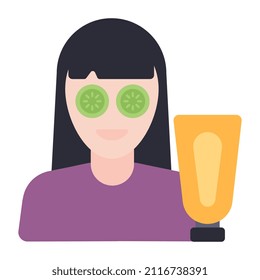 Un icono de diseño modificable de la cara

