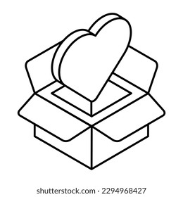 An editable design icon of favorite parcel 