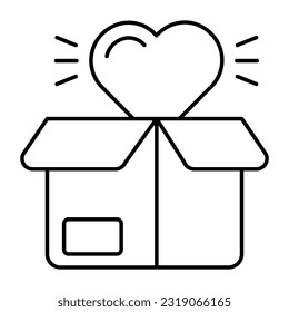 An editable design icon of favorite parcel 
